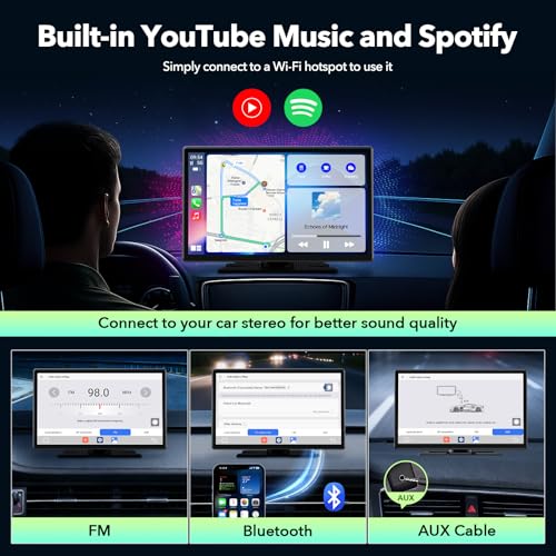 9 inch Touch-Screen Backup Camera Navigation Voice Assistant Bluetooth AUX FM