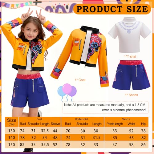 Costume Girls Costplay Party Outfits Carnival Outfit Singer Uniform Full Set for Kids