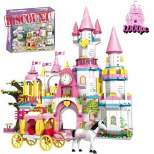 RLS Dream City Swan Lake Princess Castle Building Blocks for Girls – Swan Lake Fantasy Castle DIY Brick Set