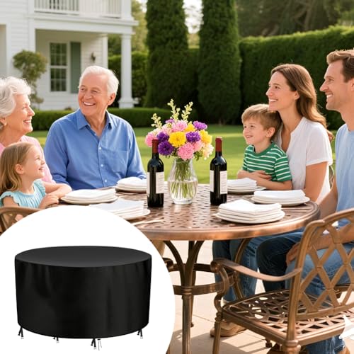 Round Garden Table and Chairs Cover for Bistro Tables and Chairs Set