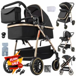 3 in 1 Baby Travel System with Anti-Shake Bassinet