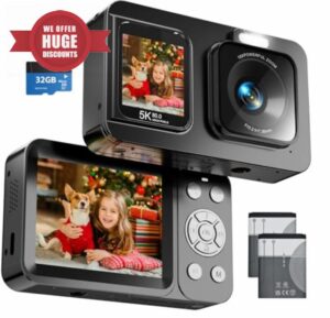 Digital Camera 5K 80MP with 32G SD Card