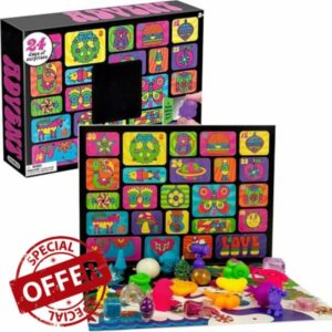 Christmas Advent Calendar 2025-24 Days of Sensory Surprises - Squishy Toys with Fun Shapes and Textures 24 Doh Toys in One Calenda