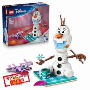 LEGO | Disney Frozen Olaf and Bruni's Picnic Fun Toy - Snowman Figure w/a Picnic Blanket & Accessories - DIY Bedroom Decor - Gift for 7+ Year Old Girls & Fans - 43287