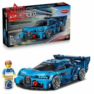 LEGO Speed Champions Bugatti Vision GT Hyper Sports Car Toy - Model Kit w/a Collectible Driver Minifigure - Gaming Gift Idea for 9+ Year Old Boys & Motorsport Fans - 77253