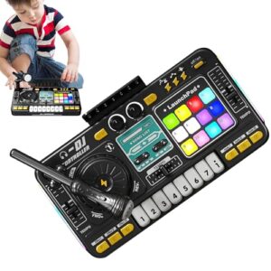 DJ Deck – ABS 35.5x21x9.5cm | Kids DJ Mixer With Microphone | Digital Audio Control Kids Piano Keyboard | Portable Beginner Music Controller For Creative Play Learning And Entertainment At Home Or Tra