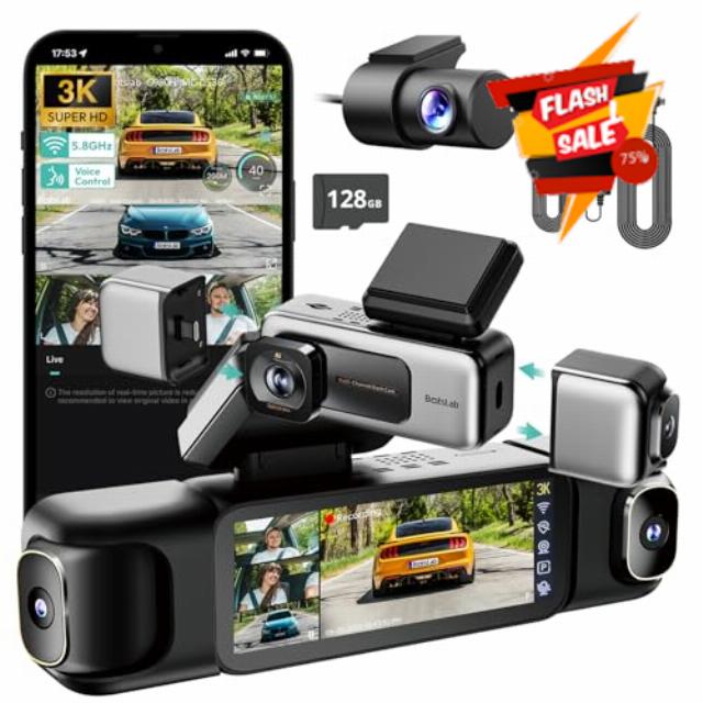 BOTSLAB 3K 4 Channel Dash Cam
