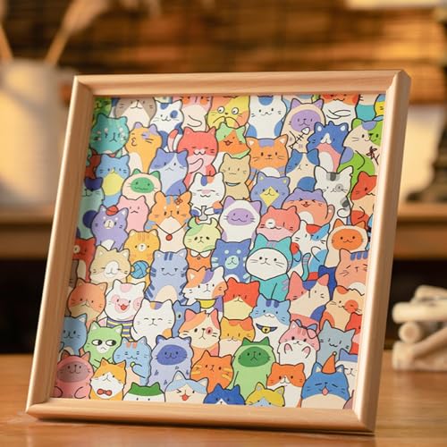 Coloring Wooden Educational Toys | Animal Jigsaw Puzzles With Photo Frame | for Kids Boys Girls Home Travel Bedroom Homeschool Playroom Birthday Holiday Christmas
