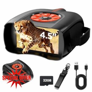 4K Digital Night Vision Binoculars Hunting: Night Vision Military with 4.5 Inch IPS Screen 10X Zoom - Gifts for Men Father Boyfriend Husband - Infrared Thermal Imaging Camera Binocular for Camping