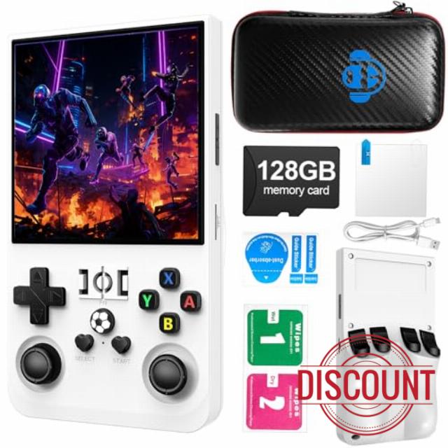 R36MAX Retro Handheld Game Console with 4.0 Inch IPS HD Screen