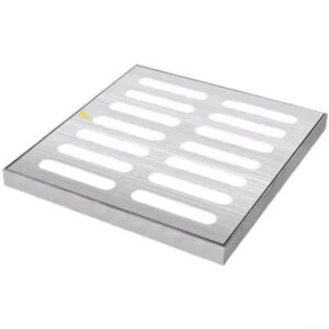 Stainless Steel Drain Grate Heavy Duty Floor Inspection Cover Quick Install Rust Resistant For Garden Garage Patio Parking Lot Various Sizes 150x150mm To 300x300mm Silver(300x300mm)