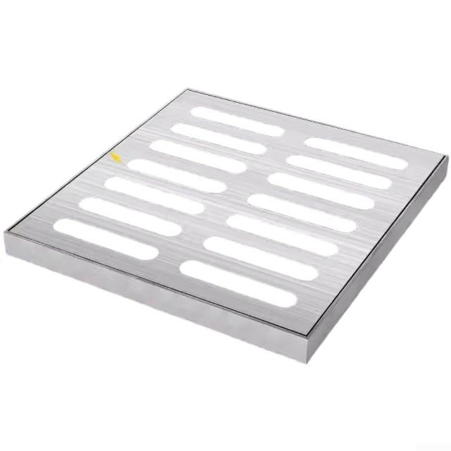 Stainless Steel Drain Grate Heavy Duty Floor Inspection Cover Quick Install Rust Resistant For Garden Garage Patio Parking Lot Various Sizes 150x150mm To 300x300mm Silver(300x300mm)
