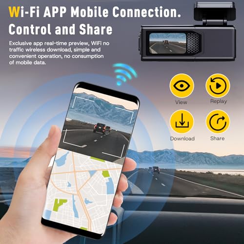 Dual Car Camera Dash Cam with 24/7 Parking Surveillance