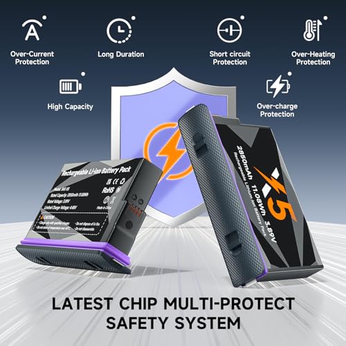 2 pieces replacement battery with dust-proof box