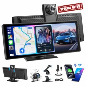 8.88" Wireless Portable Car Play Screen for Apple CarPlay & Android Auto