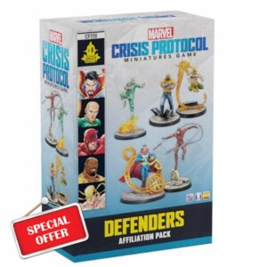 Asmodee | Marvel: Crisis Protocol Defenders Affiliation Pack | Tabletop Miniatures Game | Ages 14+ | 2 Players | 45+ Minutes Playing Time