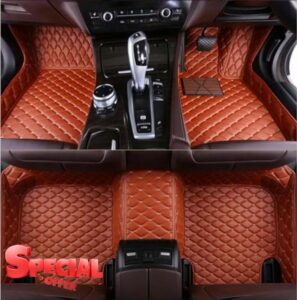 Custom Floor Mats for BMW 1 2 3 4 5 6 7 8 X1 X2 X3 X4 X5 X6 X7 M1 M2 M3 M4 M5 M6 M7 M8 X3M X4M X5M X6M GT Z4 etc.All Weather Non-Slip Car Mats (Light Brown)