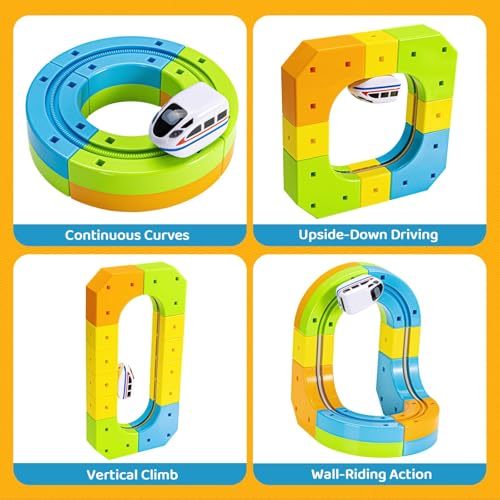 Cube-Style Educational High-Speed Train Toy for Children