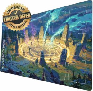 Riftbound TCG Playmat 24x14 Inch Unofficial Design with Game Zones and Storage Bag Perfect for Board Game Players (Altar)