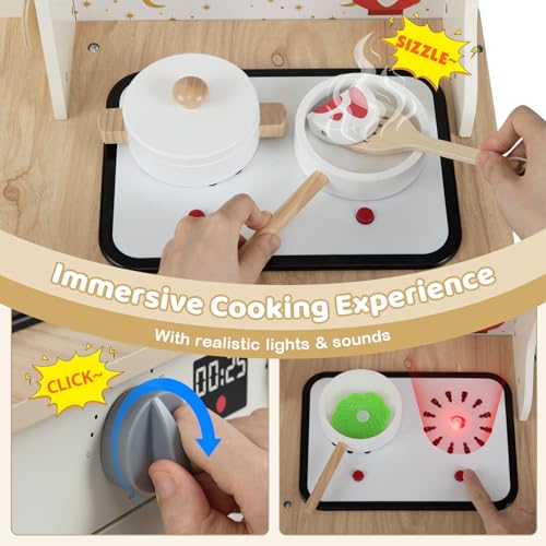 Corner Pretend Play Kitchen with Realist Sound & Light