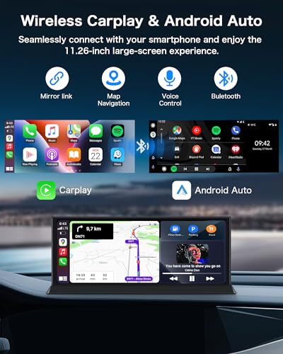 Apple Car Play Screen for GPS Navigation Siri/GOO-gle Mirror Link Bluetooth FM
