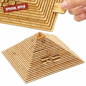 Pyramid Puzzle Toy - Wooden Code Lock Mechanism Box