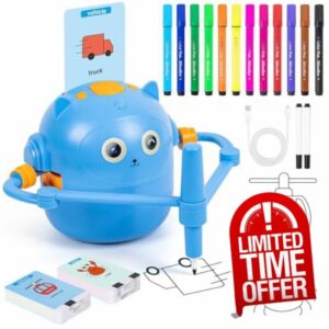 Drawing Robot Sketchmate Machine for Kids - Doodle Bot Emo Robot Drawing Projector