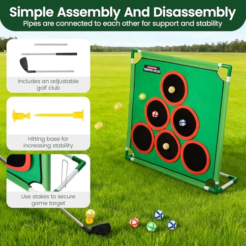 Sticky Battle Golf Game with 5 Target & 20 Balls