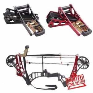 SOPOGER Archery Compound Bow Press - Portable Hand Held Bow Accessories for Compound Bow & Crossbow Aluminum Alloy Ratchet Bow Press Open Tool for Bow String Silencers Replaceme