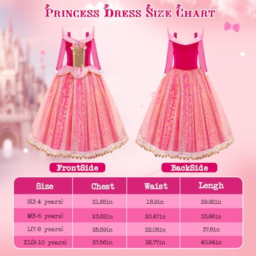 Light up Pink Princess Dress up Presents for Girls Age 3 to 10 Year Old