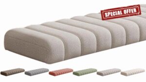 Outdoor/Indoor Bench Cushion - 120/150/80/90/130/180/100 cm 2/3 seater Non-Slip Seat Pad for Bay Windows