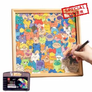 Little Kitties - Wooden Coloring Puzzle