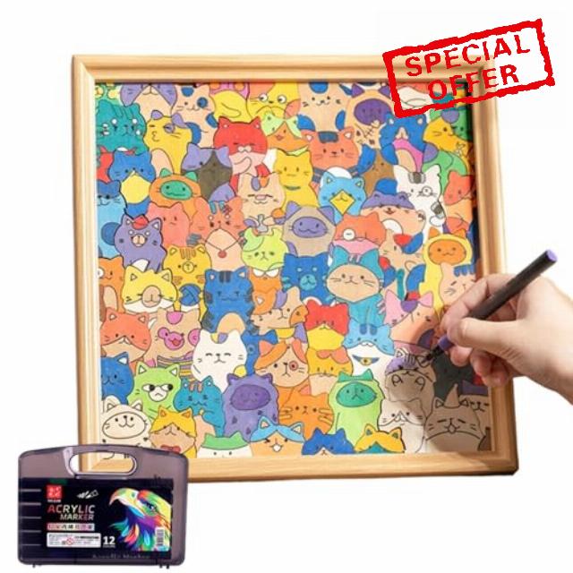 Little Kitties - Wooden Coloring Puzzle