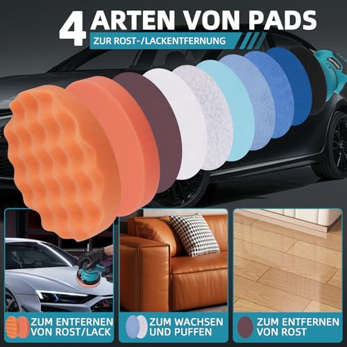 8 Speeds 2500-5500RPM Dual Action Polisher for Car Detailing Polishing Waxing