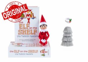 The Elf on the Shelf Blue Eyed Girl with Claus Couture Tiny Tinsel Dress