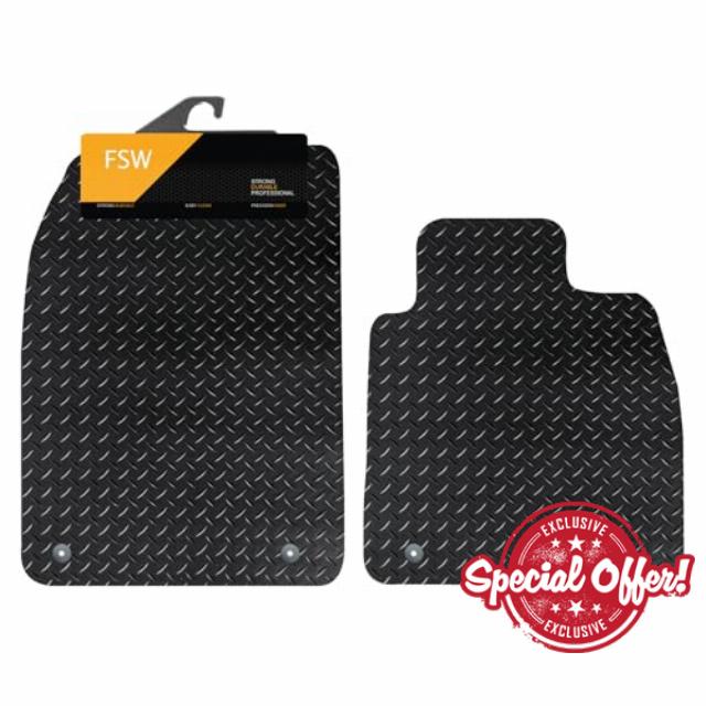 FSW - Compatible with Ford Transit Courier 2024-Onwards Tailored Rubber Van Floor Mats - 5mm EXTRA Heavy Duty Rubber