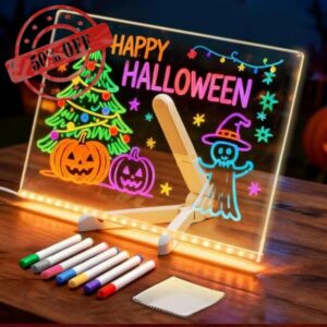 LED Drawing Board for Children with 7 Colors Pen