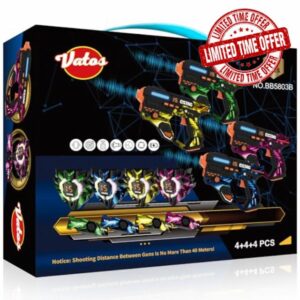 VATOS Rechargeable Laser Tag 360°Sensors Set of 4 Players