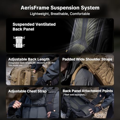 Waterproof Tactical Camera Backpack Compatible with DSLR/SLR/Mirrorless Cameras