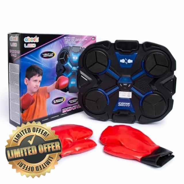abeec LED Music Boxing Machine For Kids | Interactive Wall-Mounted Punch Pad With Gloves | Fun Fitness Toy For Boys And Girls Age 3+ | Rhythm