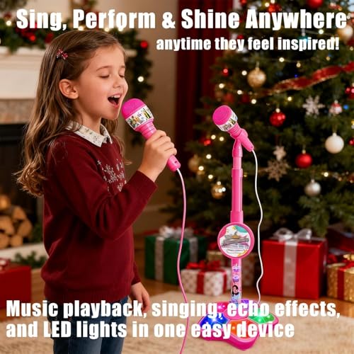 Kids Microphone and Stand with Adjustable Stand