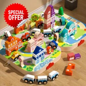 Wooden Building Blocks for 3-6 Years Old Toddlers