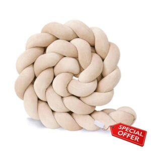 MONDEX Braided Knotted Cushion Beige 2.5M