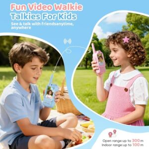 2 Pack Rechargeable Walkie Talkies with Screen Display & Voice Changer