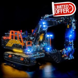 Led Light Set Compatible with Lego 42215 Volvo EC500 Hybrid Excavator Led Decoration Lighting Kit Compatible with Lego Technic 42215 Building Blocks Model