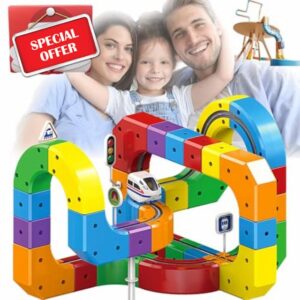 123PCS Electric Train Set Flexible Race Track