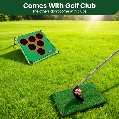 Portable Indoor Outdoor Golf Training for Chipping Putting Practice with Carrying Bag