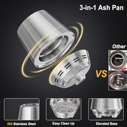 Wood Burning or Pellet Fueled Portable Bonfire with Carrying Bag | 120% More Efficient Bu