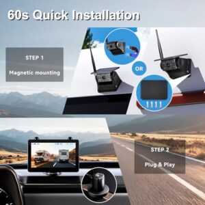 7" Magnetic 2 1080P Backup Cameras