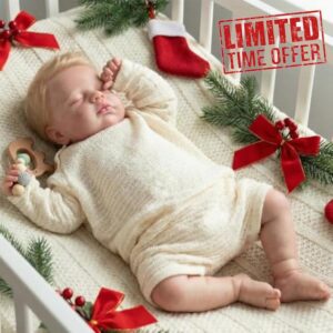 Reborn Baby Dolls Girls 19 Inches Handmade Washable Reborn Babies 49 cm Realistic Lifelike Newborn Soft Full Body Vinyl - Real Life Babies with Accessories for Kids Age 3+(Closed Eyes Girls)